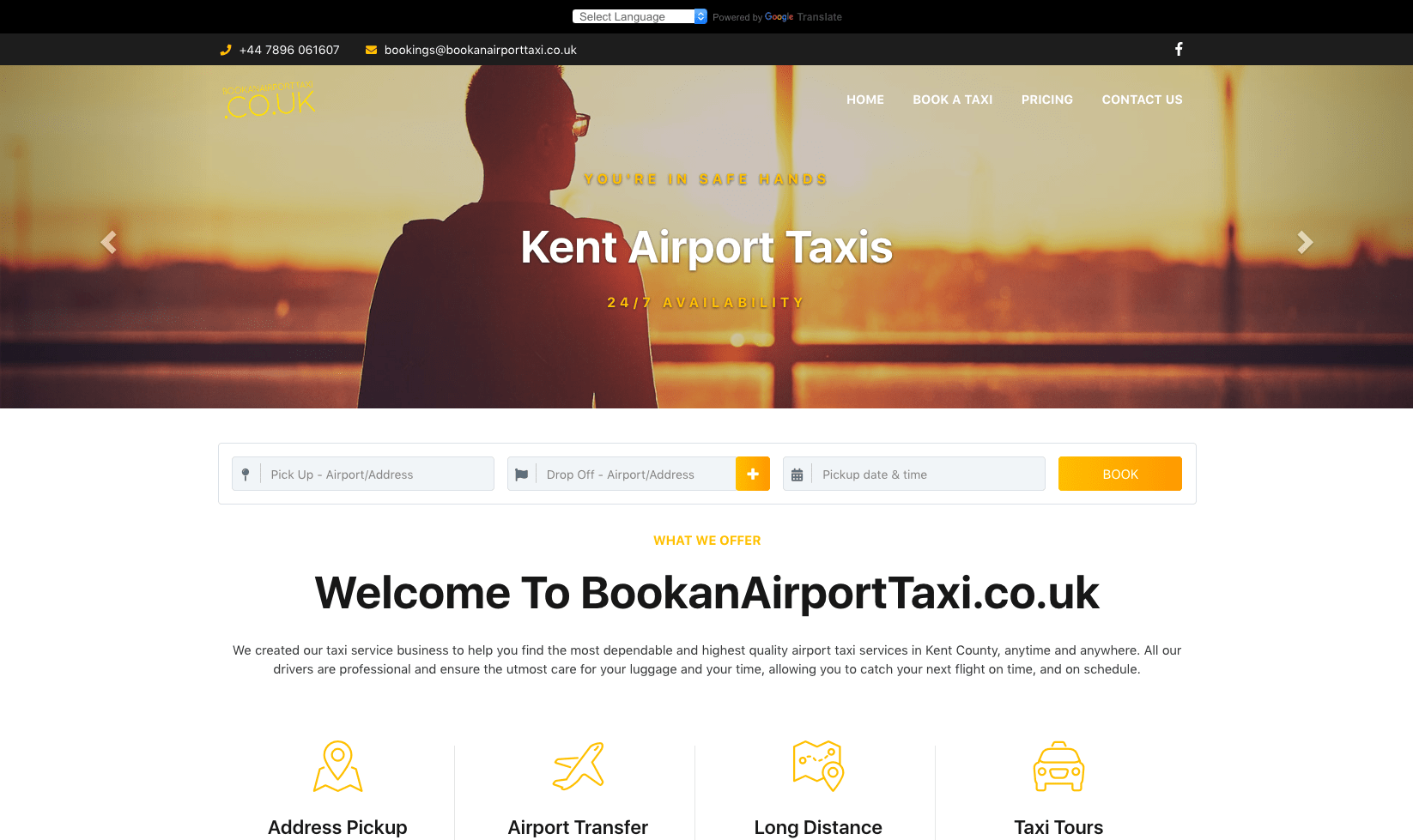 taxi booking website